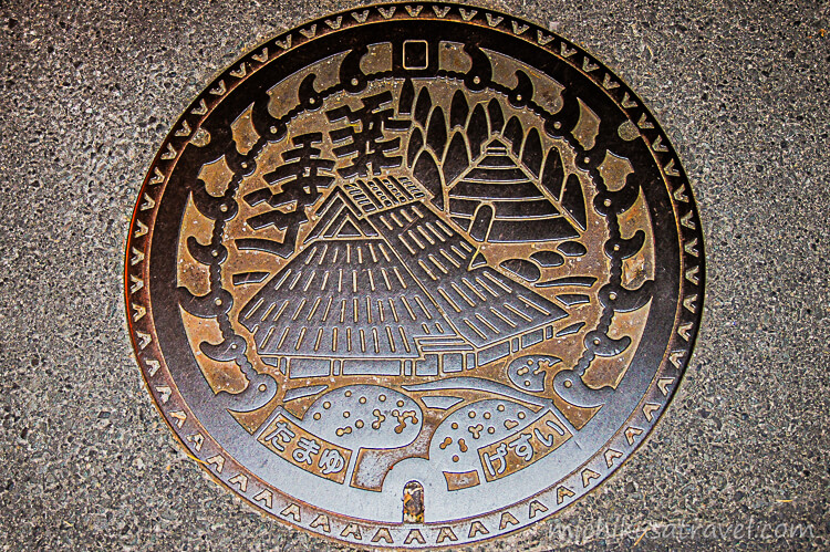 松江のマンホールカバー（玉湯）